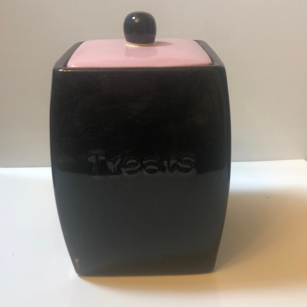 Alco Ceramic Pink and Black Treat Jar